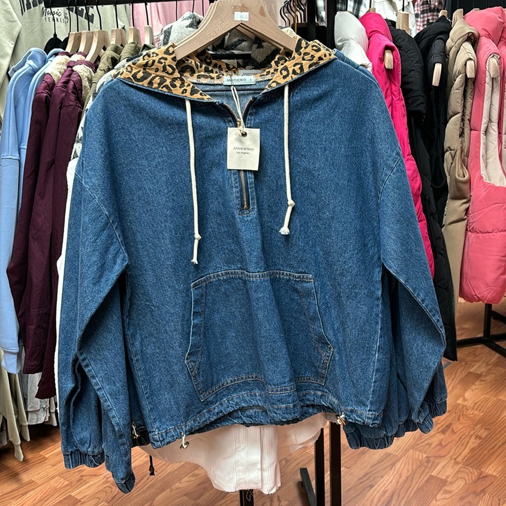 ANDTHEWHY Jean jacket pullover